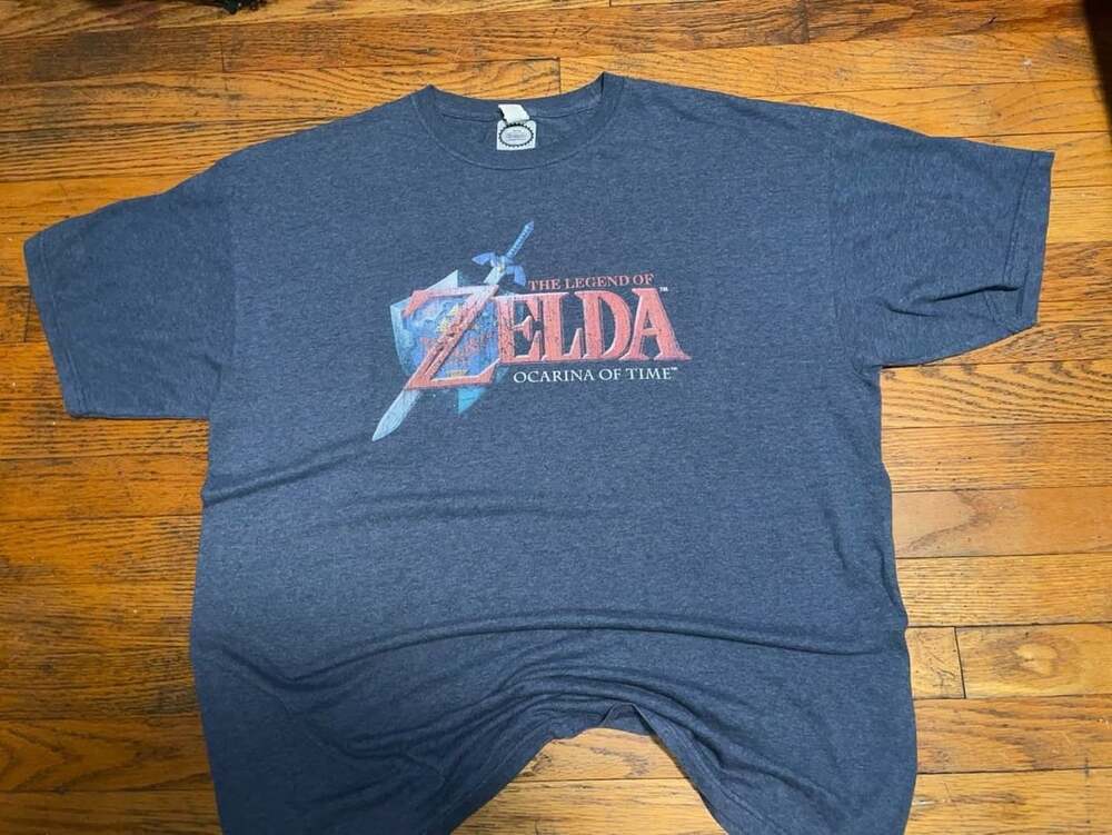 Nintendo The Legend of Zelda Ocarina of Time T-Shirt Heather Blue